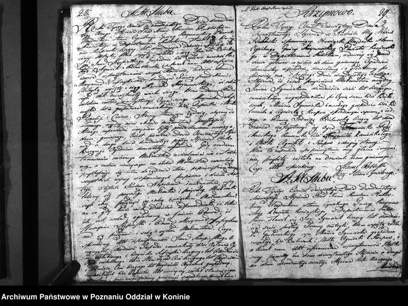 Obraz 18 z jednostki "Akta urodzonych, zaślubionych i zmarłych"