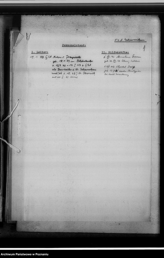 Obraz 5 z jednostki "[Korespondencja w sprawach organizacyjnych, sprawozdanie z działalności , uwagi powizytacyjne] Kreissippenamt Scharnikau [Czarnków]"