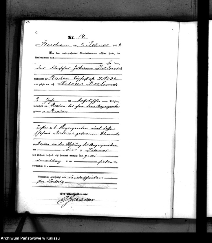Obraz 17 z jednostki "[Księga zgonów]"