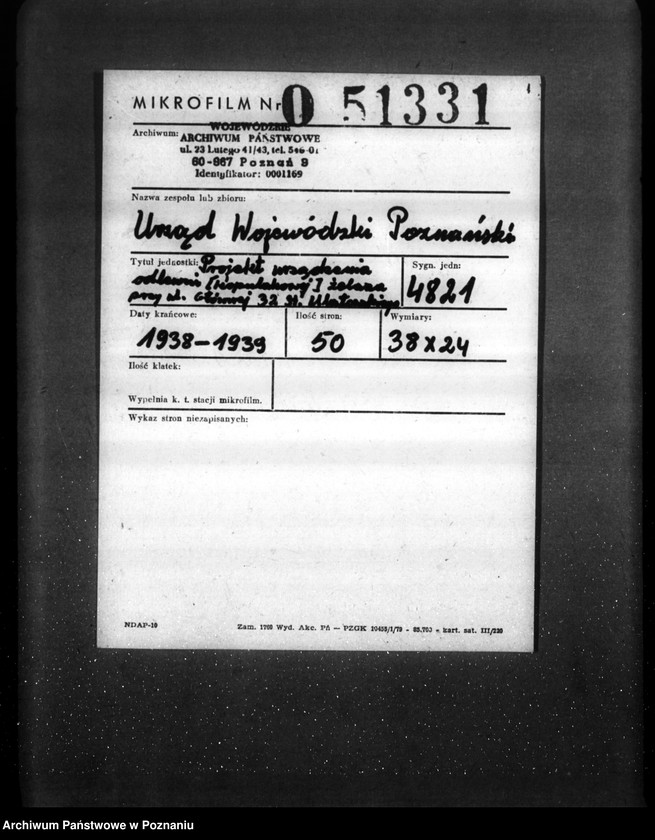 Obraz 2 z jednostki "Projekt urządzania odlewni /kopulakowej/ żelaza przy ul. Głównej 32 St. Ulatowskiego"