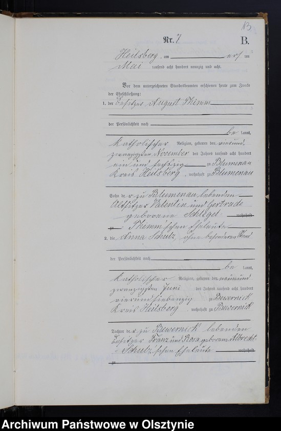 image.from.unit.number "Heiraths-Haupt-Register Nr 1 - 27"