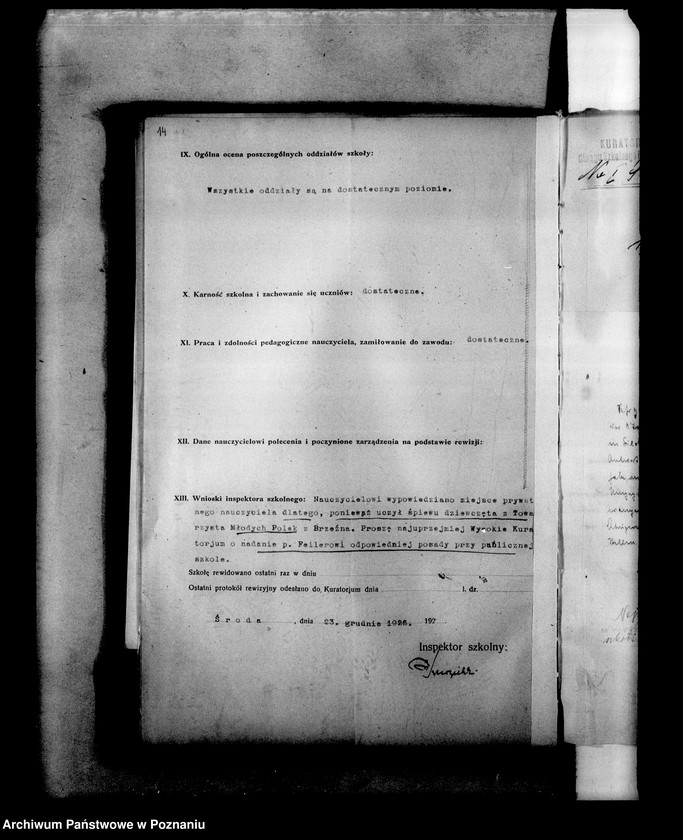 Obraz 17 z jednostki "Prywatna Szkoła Powszechna z niemieckim językiem nauczania- Siedleczek powiat Środa"