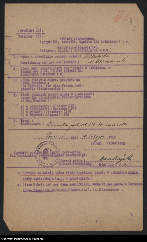 Obraz 4 z jednostki "[Wykaz szpitali i innych zakładów opiekuńczych działających na terenie Poznania]"