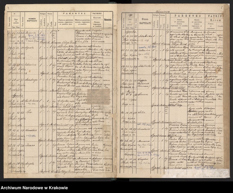 image.from.unit.number "Księga urodzeń parafii Szczurowa"