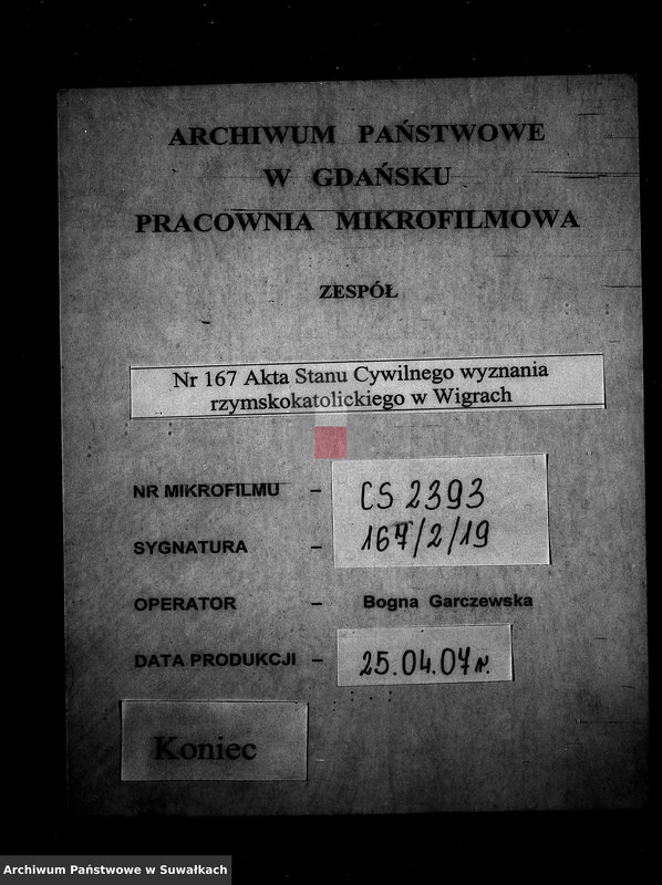 image.from.unit.number "[Dowody do akt małżeństw parafia rzym. - kat. Wigry] z roku 1852"