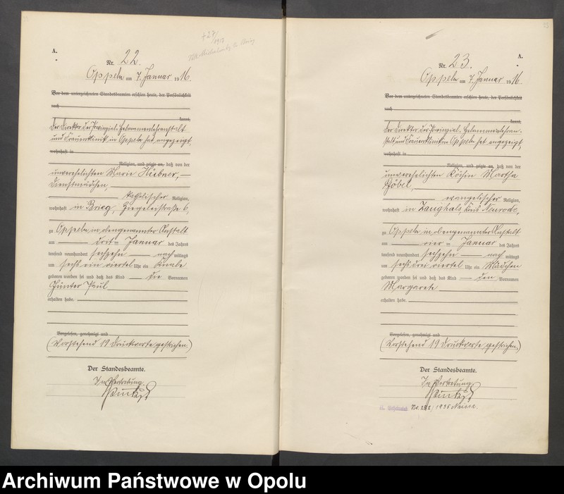 image.from.unit.number "Urząd stanu Cywilnego Opole Księga Urodzeń Rok 1916 1-395"