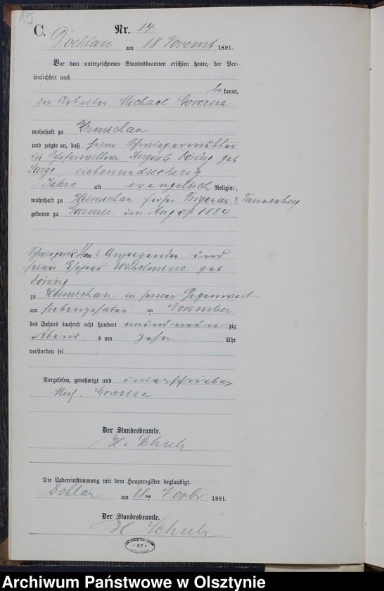 image.from.unit.number "Sterbe-Neben-Register Nr 1 - 16"