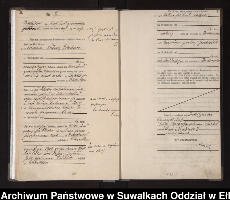 image.from.unit.number "Heiraths-Haupt-Register des Königlichen Preussischen Standes-Amtes Nikolaiken Kreis Sensburg"