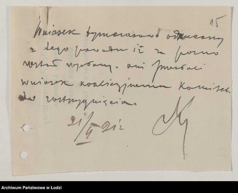 Obraz 17 z jednostki "[Odrzucenia, apelacje]"