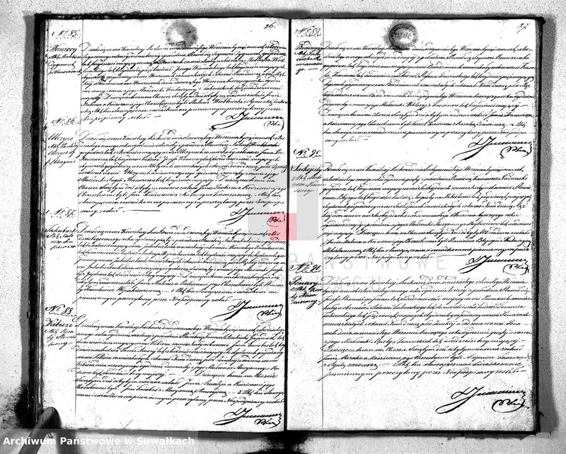 Obraz 16 z jednostki "Księga Duplikat Urodzonych, Zmarłych i Zaślubionych Parafii Liszkowskiej w Powiecie Seyneńskim Gubernii Augustowskiey Rok 1848"