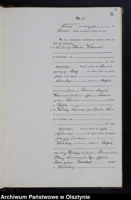 image.from.unit.number "Heiraths-Neben-Register Nr 1 - 19"
