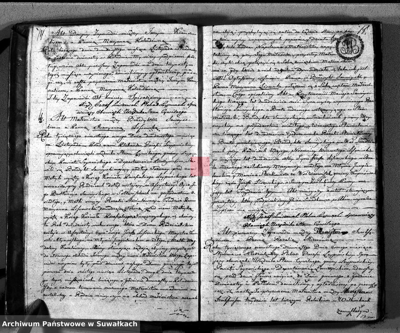 image.from.unit.number "Księga Aktów Cywilnych Małżeństwa Gminy Leypuńskiej od Dnia pierwszego Maja 1808 zaczęta y do końca Dnia 1-o Maja 1809 R-u ukończona"