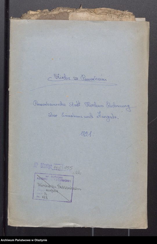 image.from.unit.number "Passenheimsche Stadt Kirchen Rechnung über Einnahme und Ausgabe"