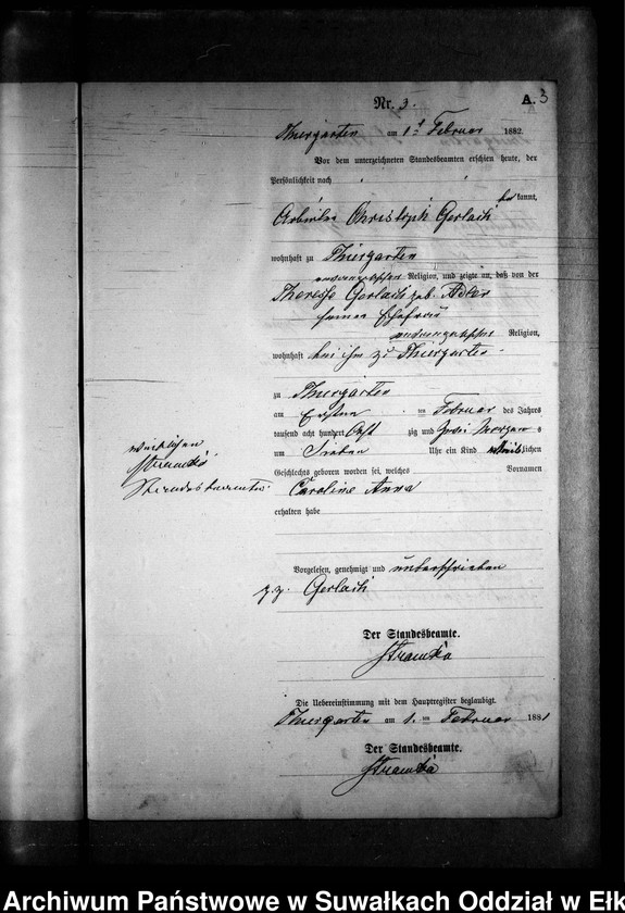 image.from.unit.number "Geburts-Neben-Register des Preussischen Standes-Amtes Prinowen Kreis Angerburg"