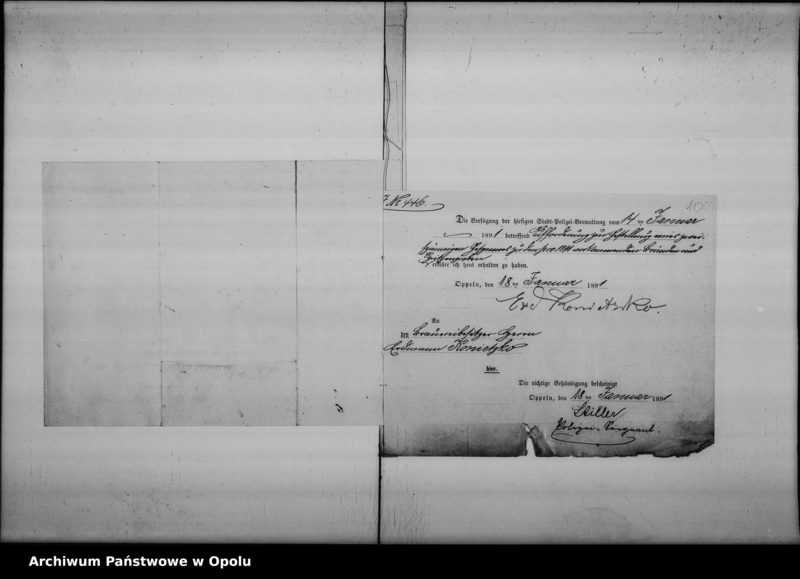 image.from.unit.number "Acta des Magistrats zu Oppeln betreffend das Feuer Lösch-Wesen hier Vol. I"