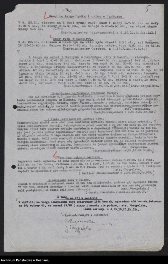 Obraz 7 z jednostki "[Przeglądy artykułów publikowanych w prasie światowej na tematy gospodarcze]"
