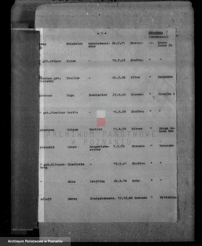 Obraz 5 z jednostki "Das Deutschtum in Polen - spisy Niemców w powiecie grudziądzkim"