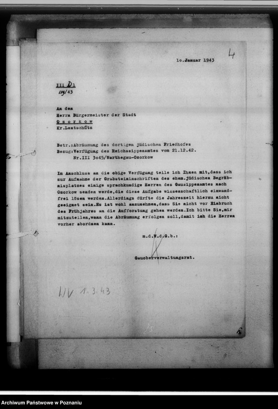 Obraz 8 z jednostki "Steindenkmäler [likwidacja żydowskich cmentarzy]"