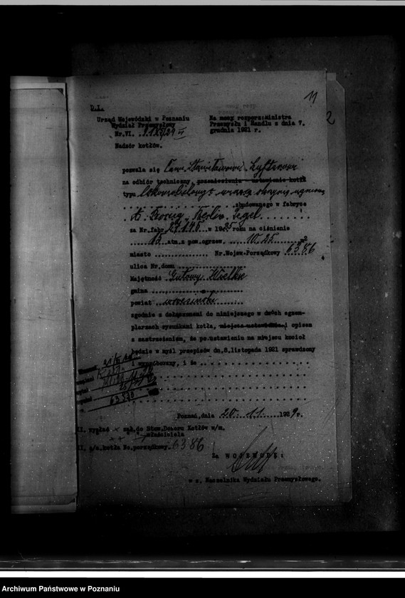 Obraz 15 z jednostki "Gorzelnia rolnicza St. Szyftera we wsi Gutowo Wielkie powiat wrzesiński nr woj. kotła 6387"