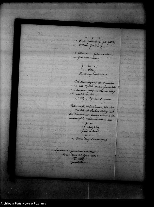 Obraz 16 z jednostki "Protokoły graniczne - odpis /majątków ziemskich/"