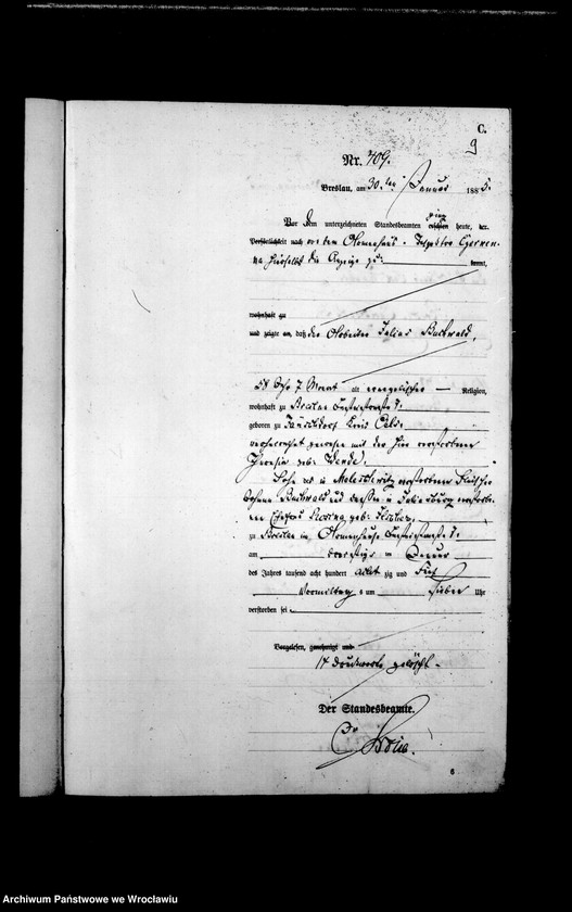 image.from.unit.number "Sterbe-Haupt-Register Breslau I 1885 Band 2"