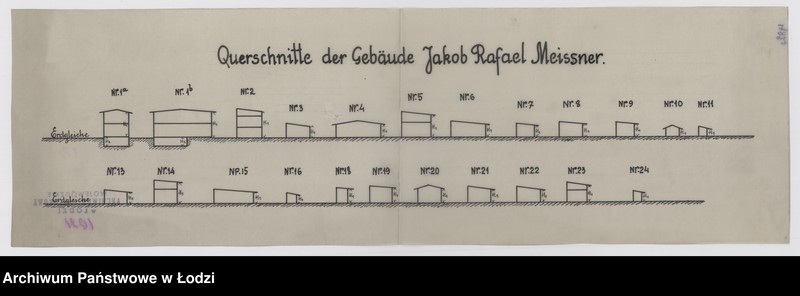 Obraz 1 z jednostki "Querschnitte der Gebäude Jakob Rafael Meissner"