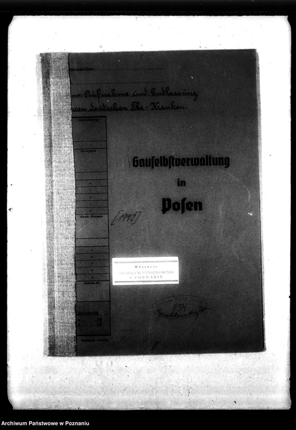 Obraz 4 z jednostki "Aufnahme und Entlassung von Deutschen Tbc-Kranken."