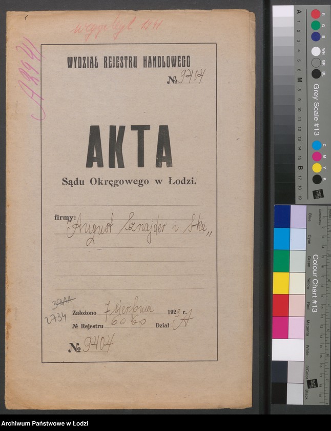 Obraz 2 z jednostki "August Sznajder i S-ka – prowadzenie młyna parowego"