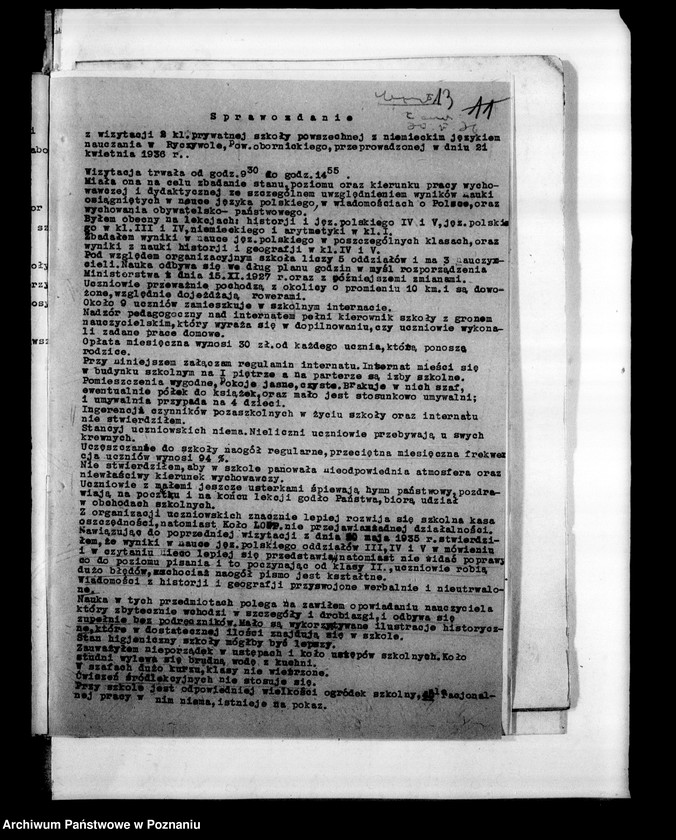 Obraz 16 z jednostki "Prywatna Szkoła Powszechna z niemieckim językiem nauczania Ryczywół powiat Oborniki"