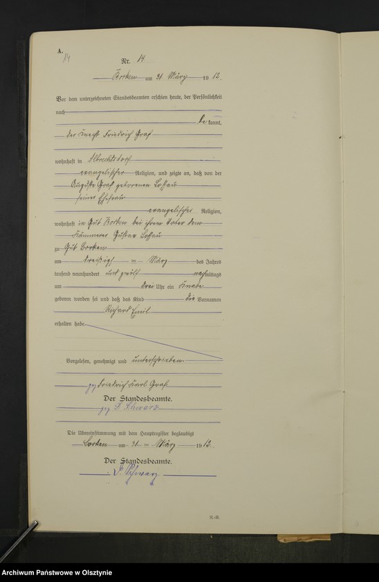 image.from.unit.number "Geburts-Neben-Register Nr 1 - 28 [Księga urodzeń wtóropis]"