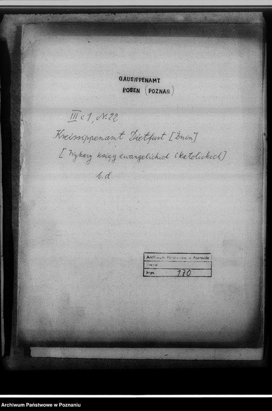 image.from.unit.number "Kreissippenamt Dietfurt [Żnin, wykazy ksiąg ewangelickich i katolickich]"