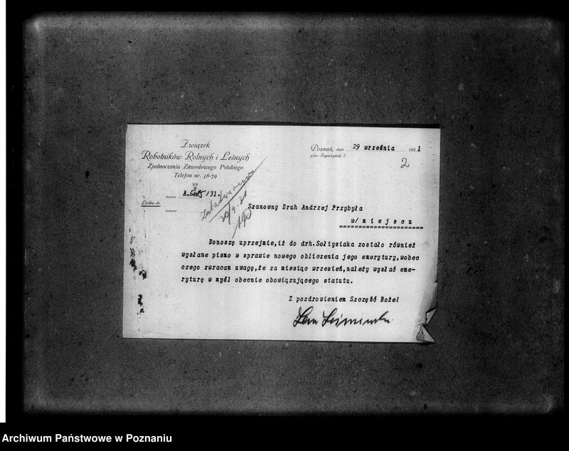 Obraz 6 z jednostki "Spisy i adresy urzędników Kasy Emerytalnej "Wzajemnej Pomocy" Zjednoczenia Zawodowego Polskiego Zarządu Związku Robotników i Rzemieślników"