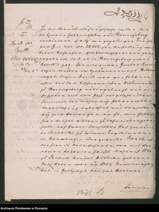 Obraz 10 z jednostki "A. betr. Valerian von Reutt, Stud. med. Freifrau von Richthofen geboren von Odjezierska, Josef Rogalewicz und Marie von Rogucka"