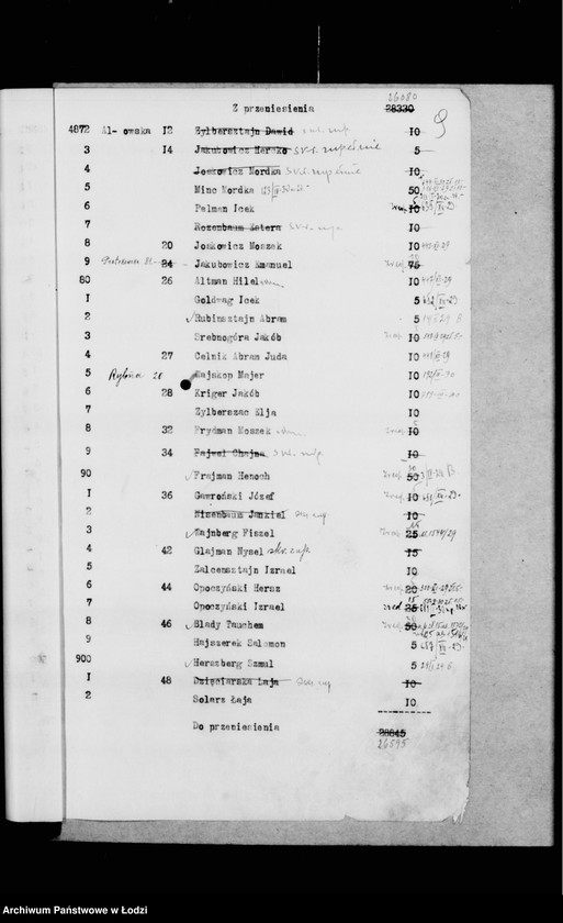 Obraz 13 z jednostki "Rejestr poborczy"