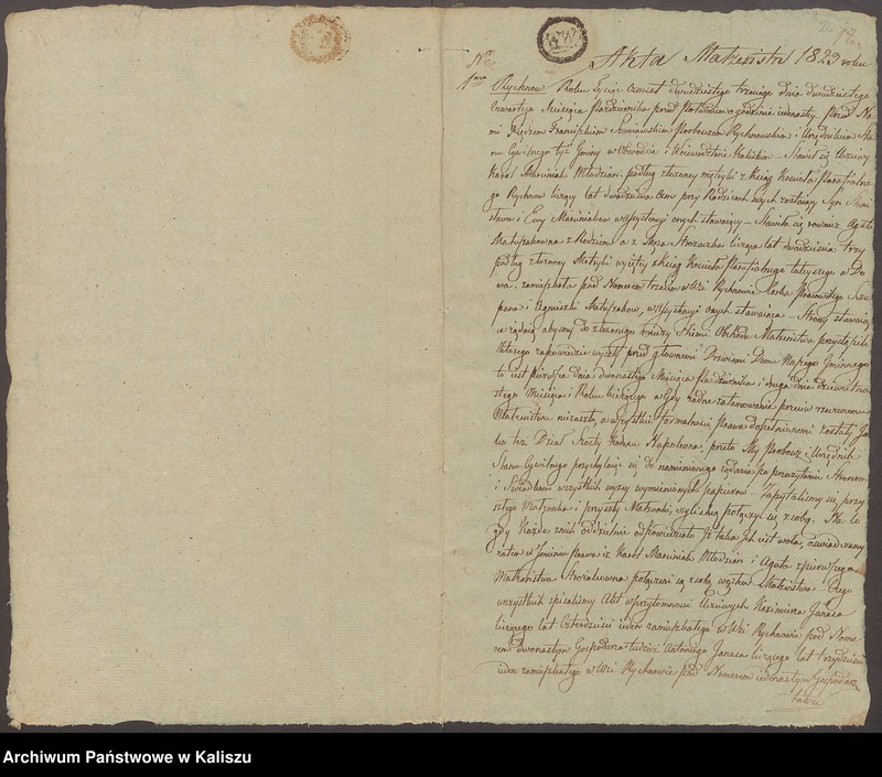 image.from.unit.number "Książka akt urodzenia, małżeństw i zejścia"