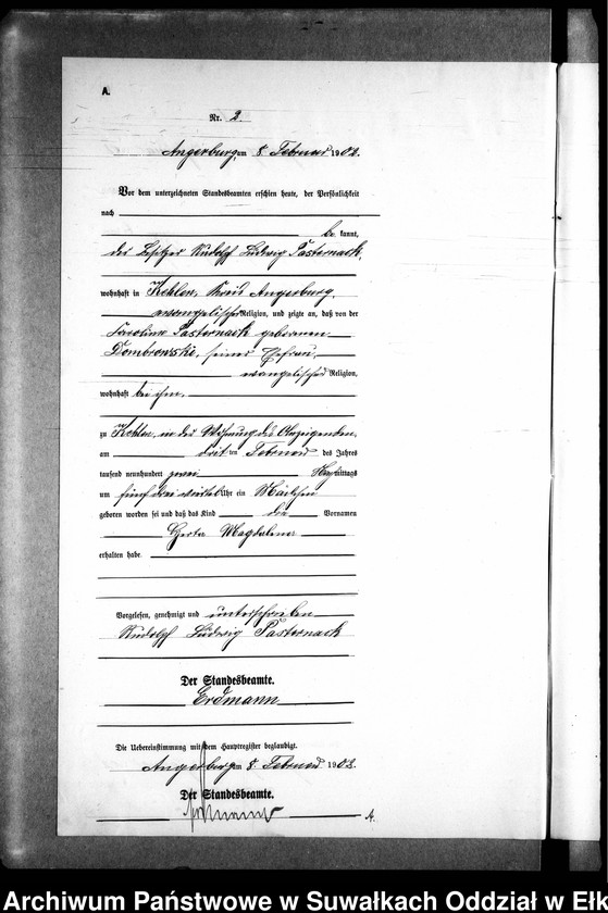 image.from.unit.number "Geburts-Neben-Register des Preussischen Standes-Amtes Kehlen Kreis Angerburg"