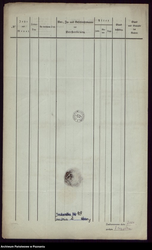 Obraz 4 z jednostki "Duplikat des Registers der Verstorbenen"