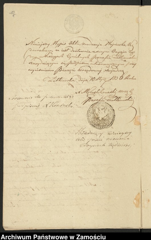 image.from.unit.number "Alegaty do księgi urodzeń, małżeństw i zgonów z 1836 r."