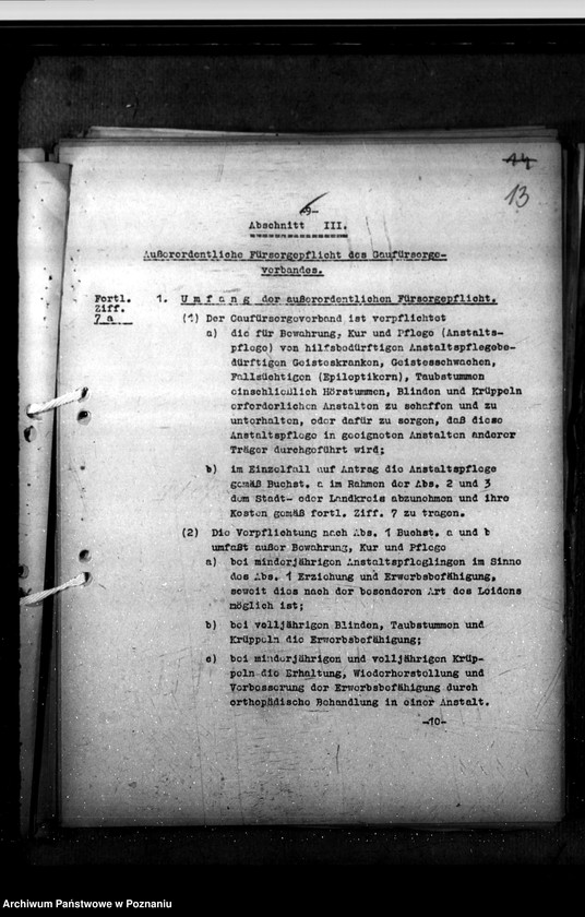 Obraz 18 z jednostki "Protokoły z konferencji, zarządzenia i korespondencja w sprawie opieki społecznej"