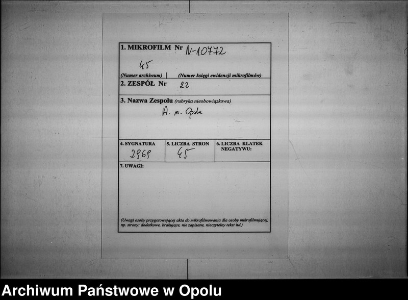 Obraz 2 z jednostki "Acta des Magistrats zu Oppeln betreffend: die Vermiethung der, der Stadtkommune gehörigen Wohnung nebst Stallung an dem Bauden Magazingebäude de Anno 1851"
