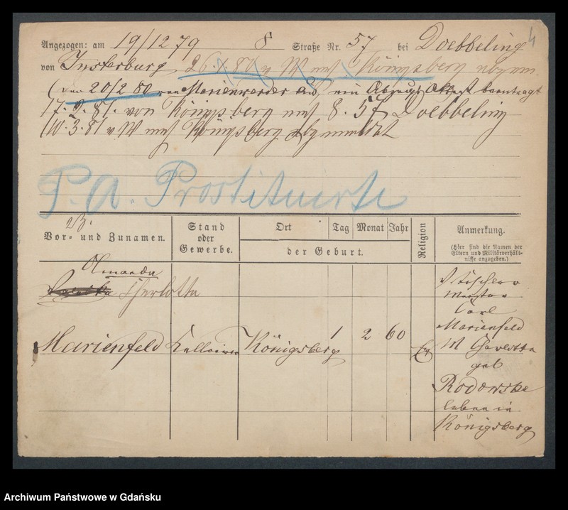 image.from.unit.number "Karty meldunkowe: Marienfeld - Markowz"