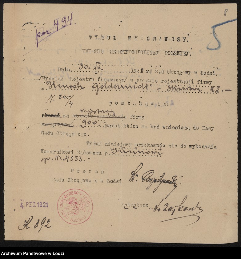 Obraz 10 z jednostki "Henoch Goldszmidt – wyrób pończoch"