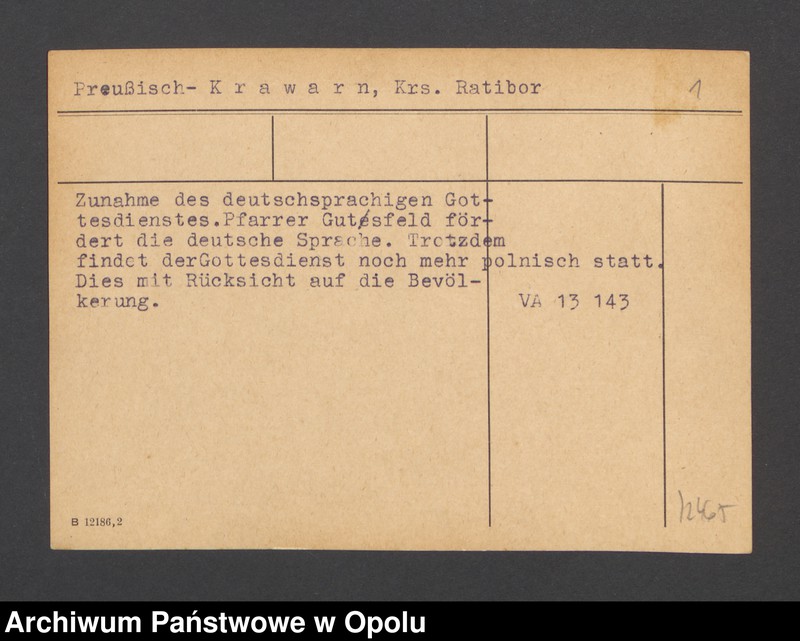 Obraz 3 z jednostki "Preußisch - Krawarn, Krs. Ratibor"