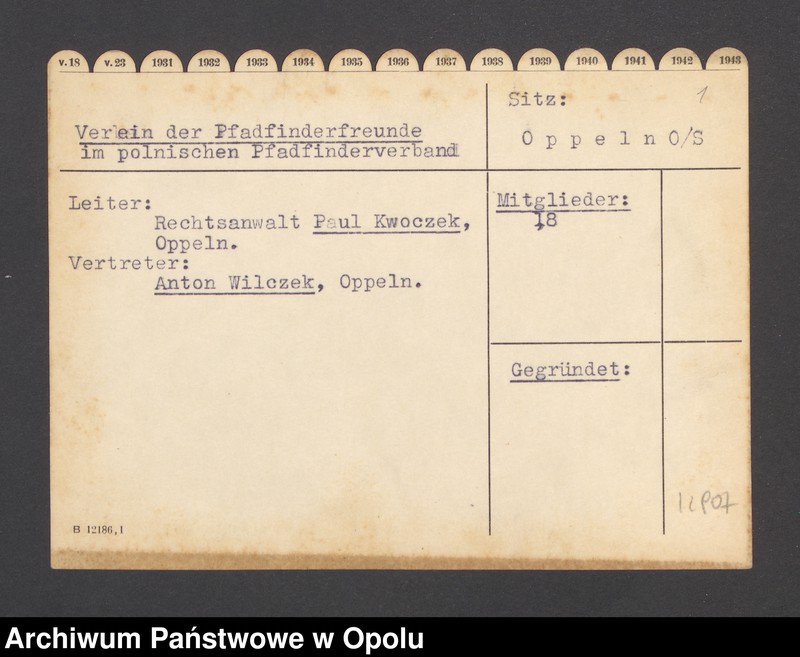 Obraz 3 z jednostki "Verein der Pfadfinderfreude im polnischen Pfadfinderverband - Oppeln O/S"