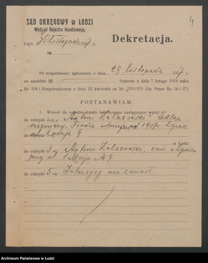 Obraz 6 z jednostki "Antoni Żelazowski- sklep rzeźniczy w Zgierzu"