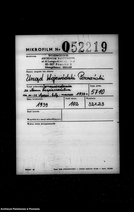 Obraz 2 z jednostki "Sprawozdania ze stanu bezpieczeństwa za miesiące styczeń-luty-marzec 1939 r."