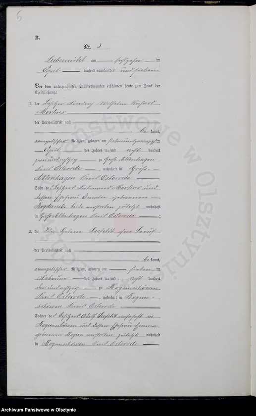 image.from.unit.number "Heiraths-Neben-Register Nr 1 - 27"