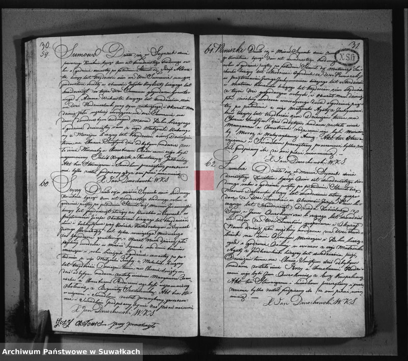 image.from.unit.number "Akta urodzonych, zaślubionych i umarłych parafij seyneńskiey z roku 1827."