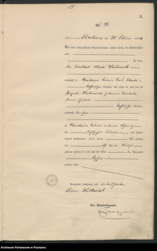 Obraz 18 z jednostki "Geburts-Haupt-Register"