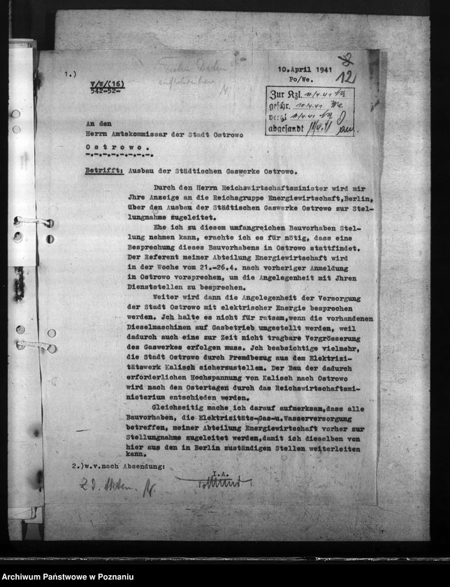 Obraz 17 z jednostki "Gaswerk - Ostrowo (Ostrów Wielkopolski)"